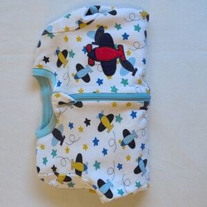 tuffy airplane 2-way zipper cotton footie sleeper pajamas 9 months baby boy